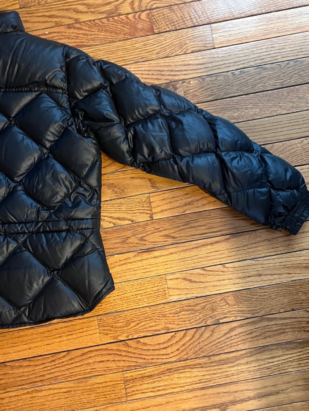 The North Face Black Puffer Coat with Elastic Hem - Picture 11 of 16